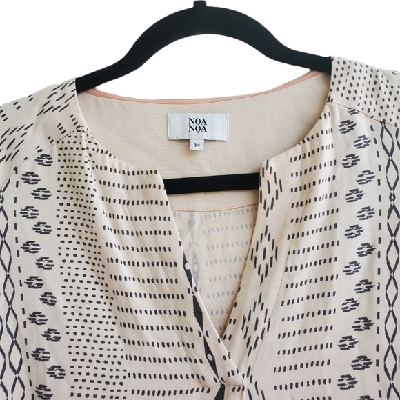 Noa Noa Cream Geometric Swing Dress - Picture 5 of 7